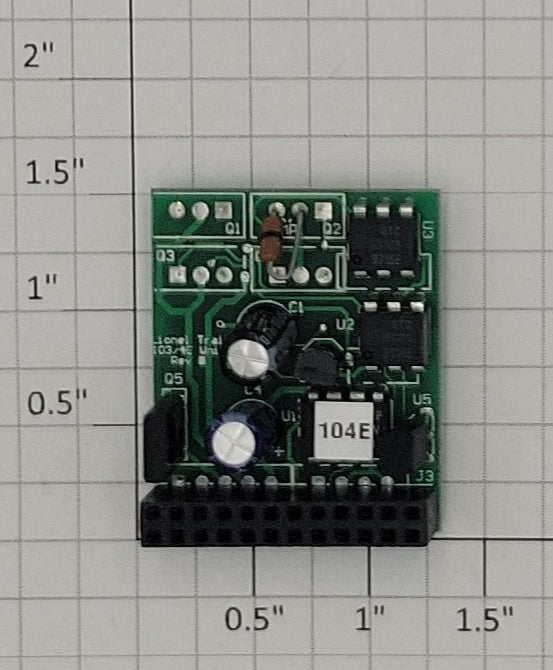 Lionel 103/4E Electronic Reversing Unit PCB Circuit Board Rev. B with 104E Chip