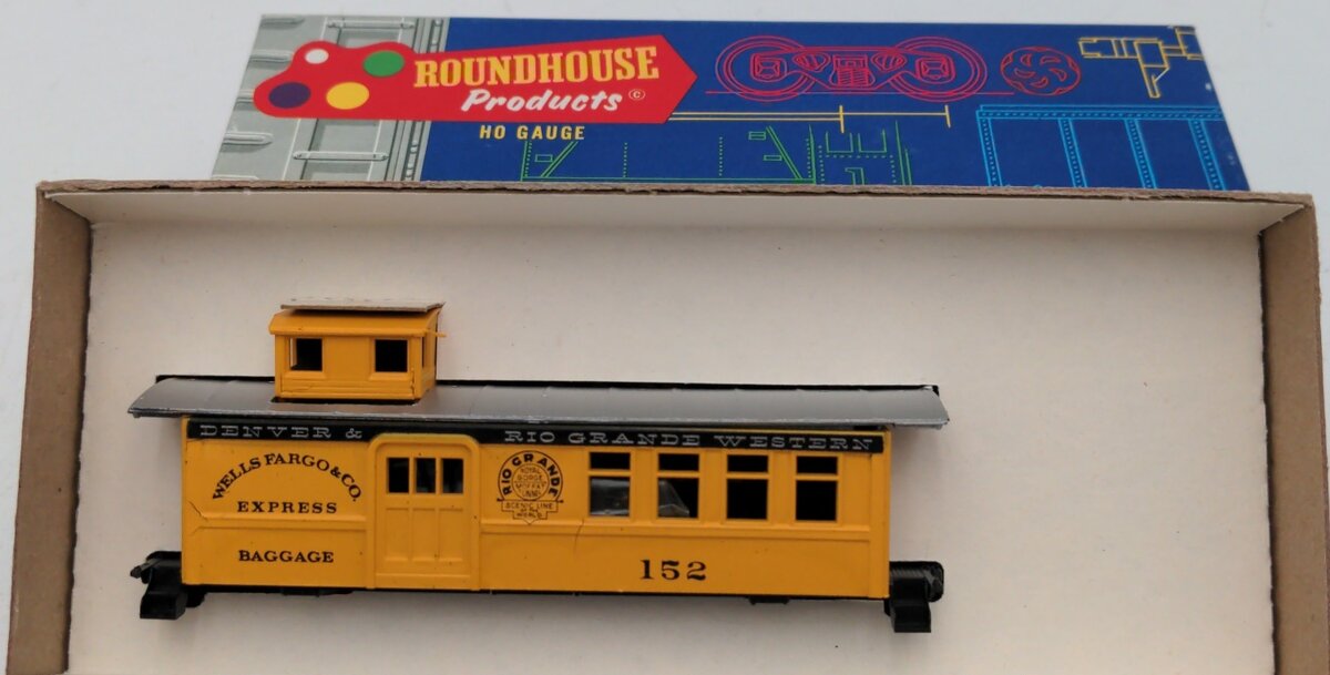 Roundhouse 3018 HO Denver & Rio Grande Western 34' Drover Caboose # 152 Kit