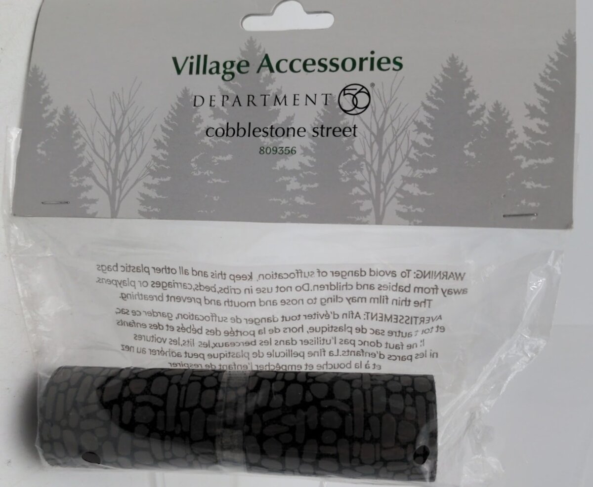 Dept 56 809356 Village Accessories Cobblestone Street Road Landscape