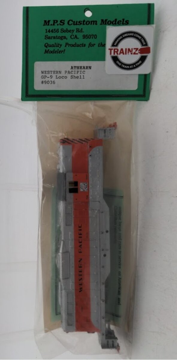 MPS Custom Models 9036 HO Scale Western Pacific GP-9 Loco Shell