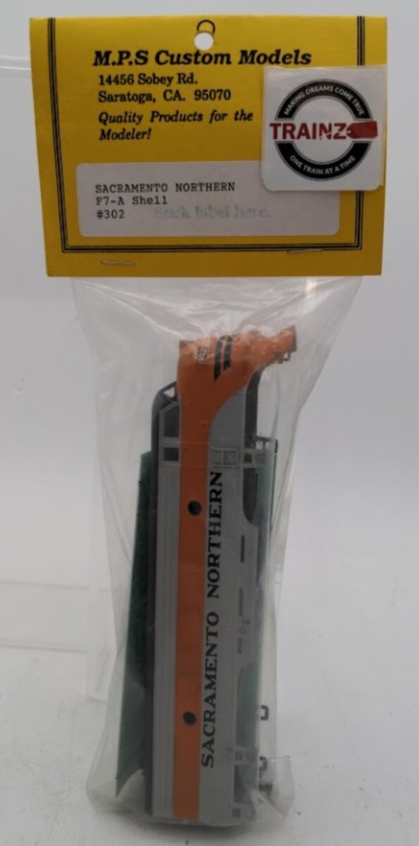MPS Custom Models 302 HO Scale Sacramento Northern F7-A Plastic Shell