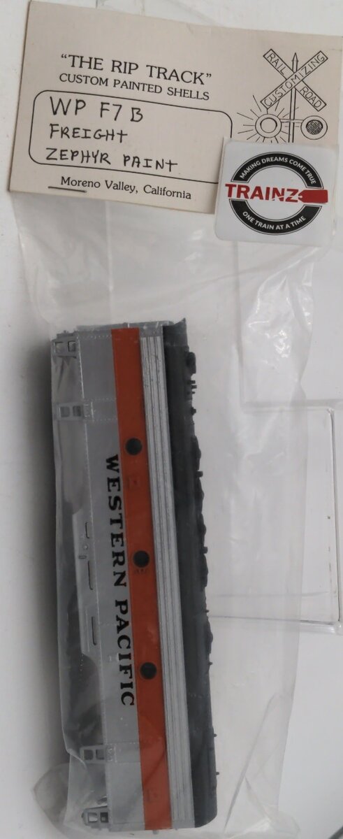 Acme F7B HO By The Rip Track Western Pacific Freight Zephyr Plastic Paint Shell