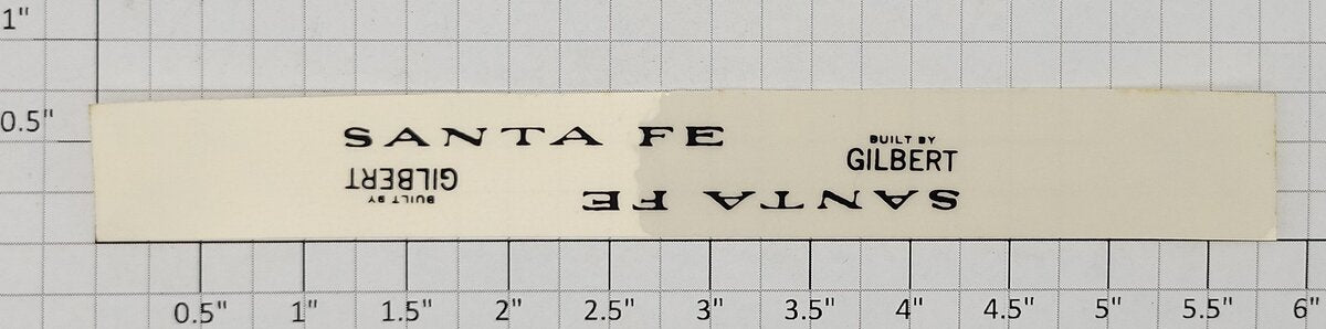 American Flyer ST-470/473 Black Lettering "Santa Fe" Sticker Decal Set