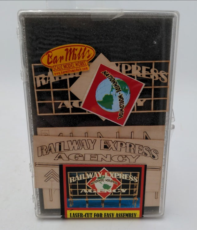 Bar Mills 0212 HO & O Scale Railway Express Agency Billboard Laser Cut Kit