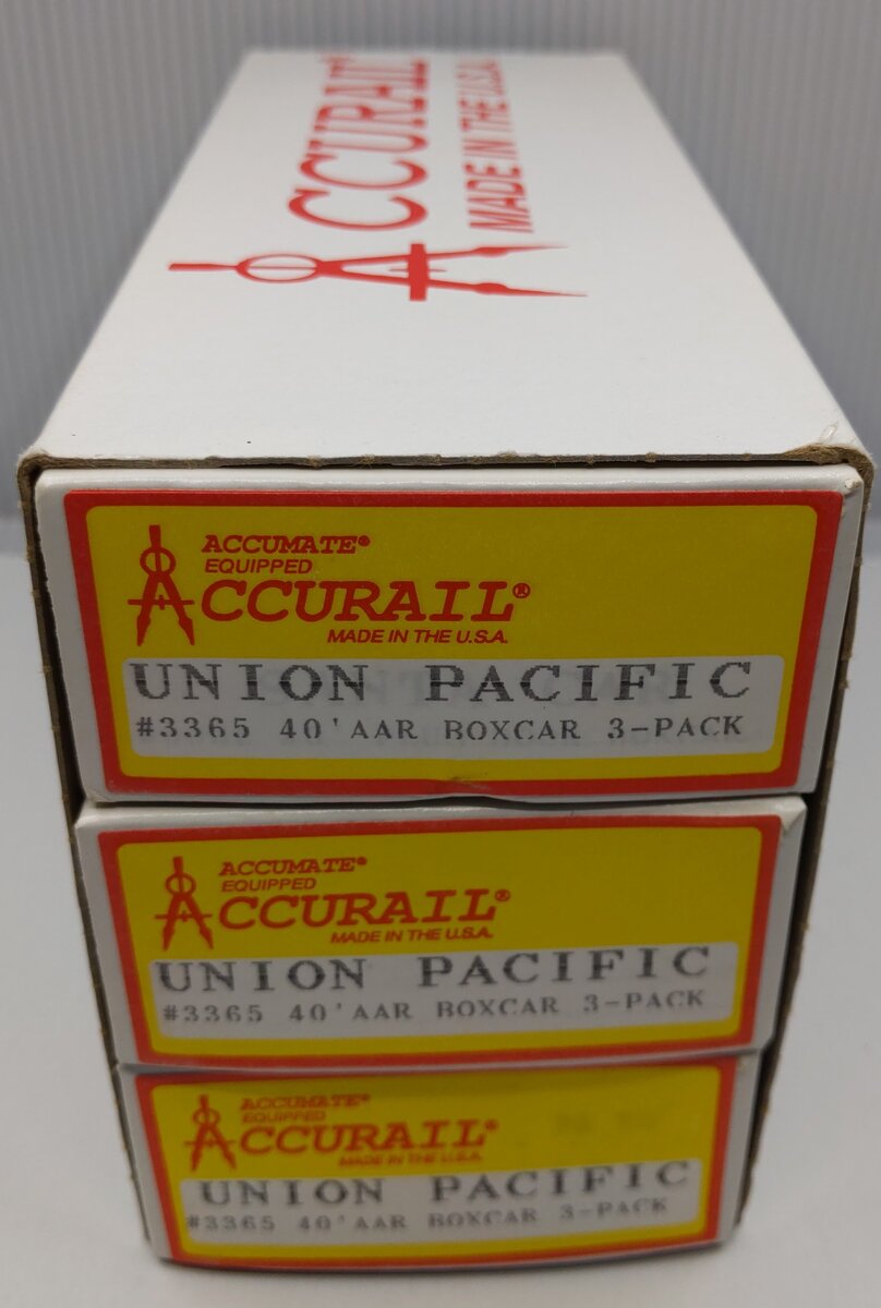 Accurail 3365 HO Union Pacific 40' AAR Boxcar Kit Road:191725/191408/192364