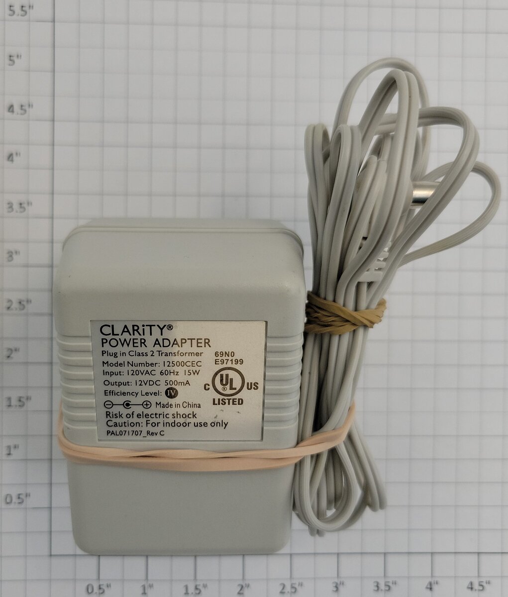 Acme 12500CEC Power Adapter Input 120-VAC Output 12-VDC