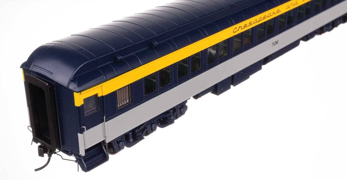 Walthers 920-17601 HO C&O 82' Pullman-Built Heavyweight Paired-Window Coach #706