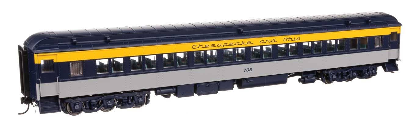 Walthers 920-17601 HO C&O 82' Pullman-Built Heavyweight Paired-Window Coach #706