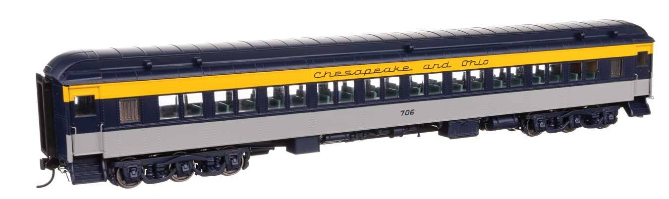 Walthers 920-17601 HO C&O 82' Pullman-Built Heavyweight Paired-Window Coach #706