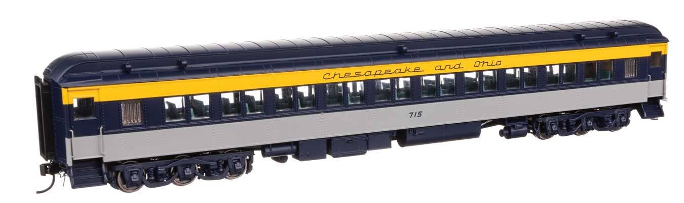 Walthers 920-17603 HO C&O 82' Pullman-Built Heavyweight Paired-Window Coach #715