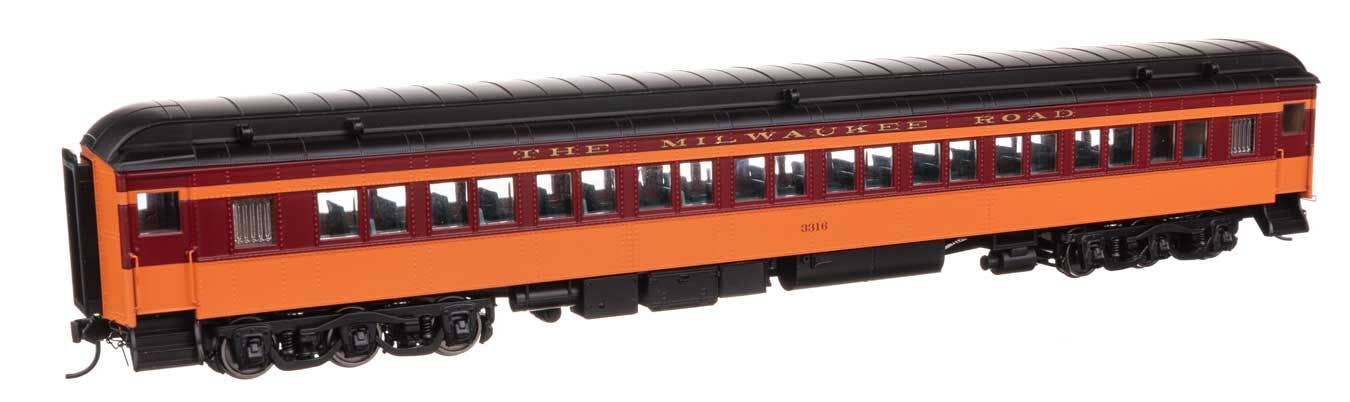 Walthers 920-17609 HO MILW 82' Pullman Heavyweight Paired-Window Coach #3316