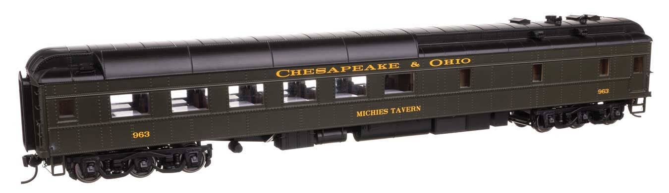 Walthers 920-17704 HO C&O 82' Pullman-Built Heavyweight 36-Seat Diner #963