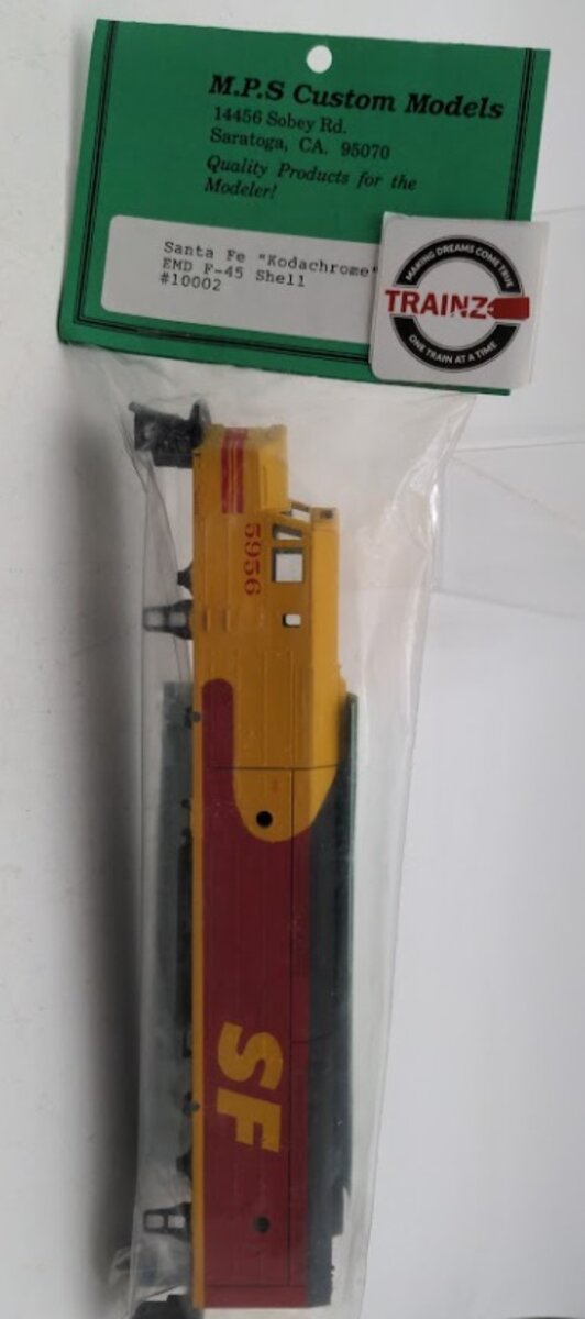 MPS Custom Models 10002 HO Scale Santa Fe Kodachrome EMD F-45 Plastic Shell