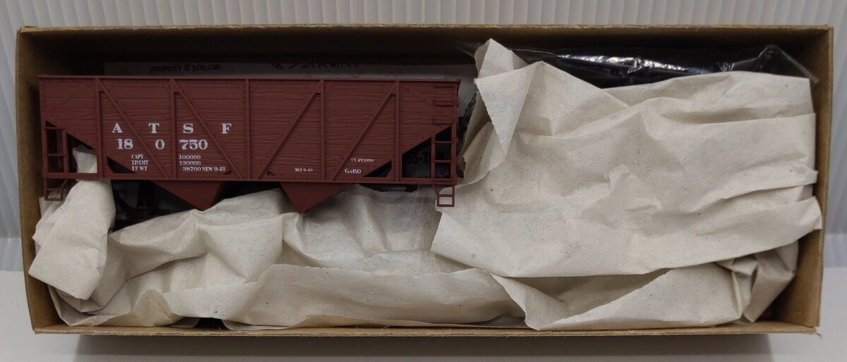 Accurail 2751 HO Scale Santa Fe Wood Side Twin Hopper Road # 180750 Kit