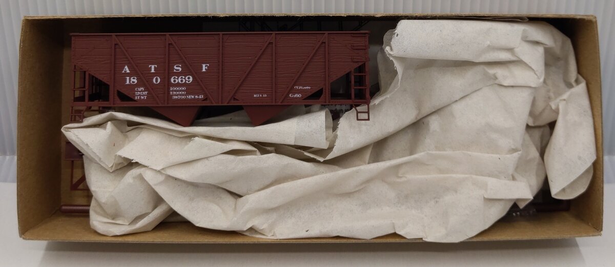 Accurail 2751 HO Scale Santa Fe Wood Side Twin Hopper Road # 180669 Kit