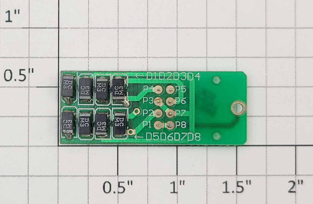Proto 2000 SDK1315-x001 Ho Scale 8 Pin PCB Circuit Board