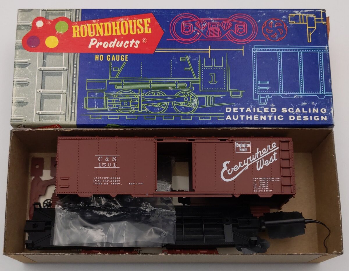 Roundhouse 5503 HO C&S 40' Boxcar Kit
