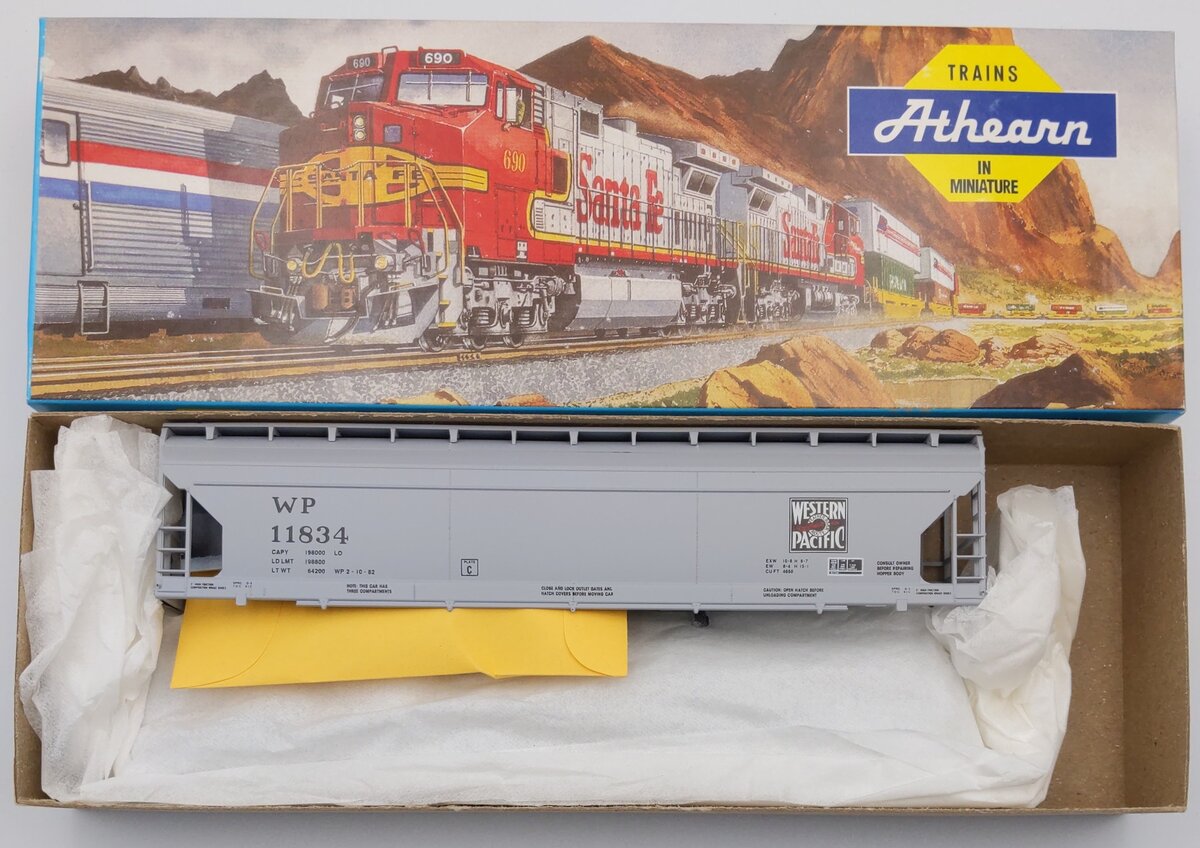 Athearn 291-1 HO Western Pacific 55' Center Flow Covered Hopper Kit