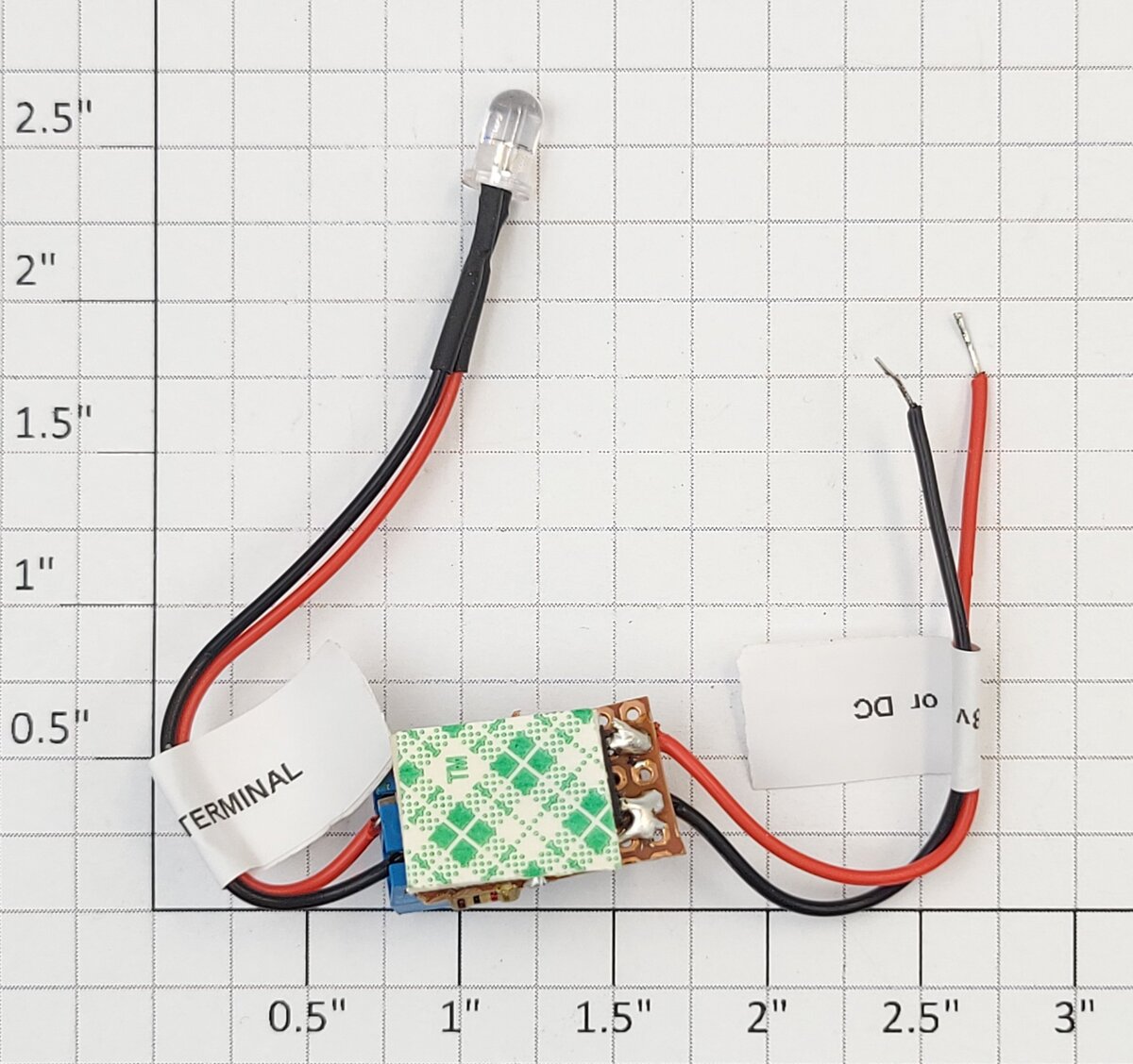 Acme 0908-1 Red LED Light PCB Circuit Board - Wired