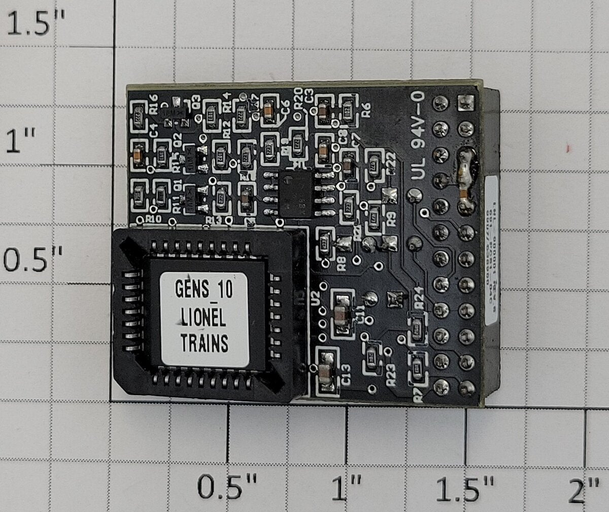 Lionel 691PCB104C RailSounds 4.0 PCB Circuit Board - Chip # RS25GS01 and GENS 10