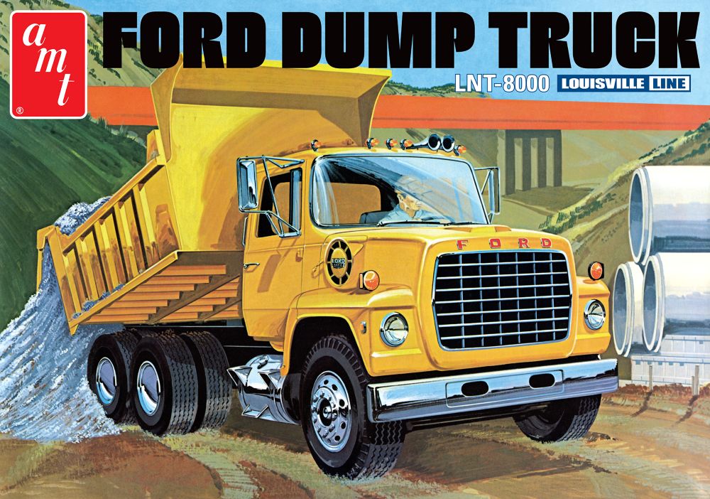 AMT 1526 1:25 Ford LNT-8000 Louisville Dump Truck Plastic Model Kit