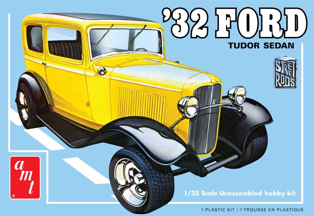 AMT 1414 1:25 Street Rods Series 1932 Ford Tudor Sedan Plastic Model Kit