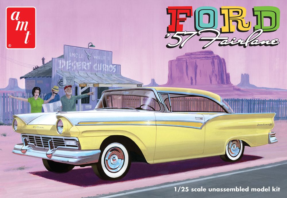 AMT 1533 1:25 1957 Ford Fairlane Hardtop 3n1 Car Plastic Model Kit