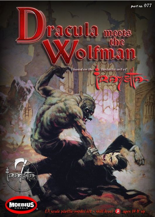 Moebius Models 977 1:8 Dracula Meets the Wolfman Plastic Model Kitor