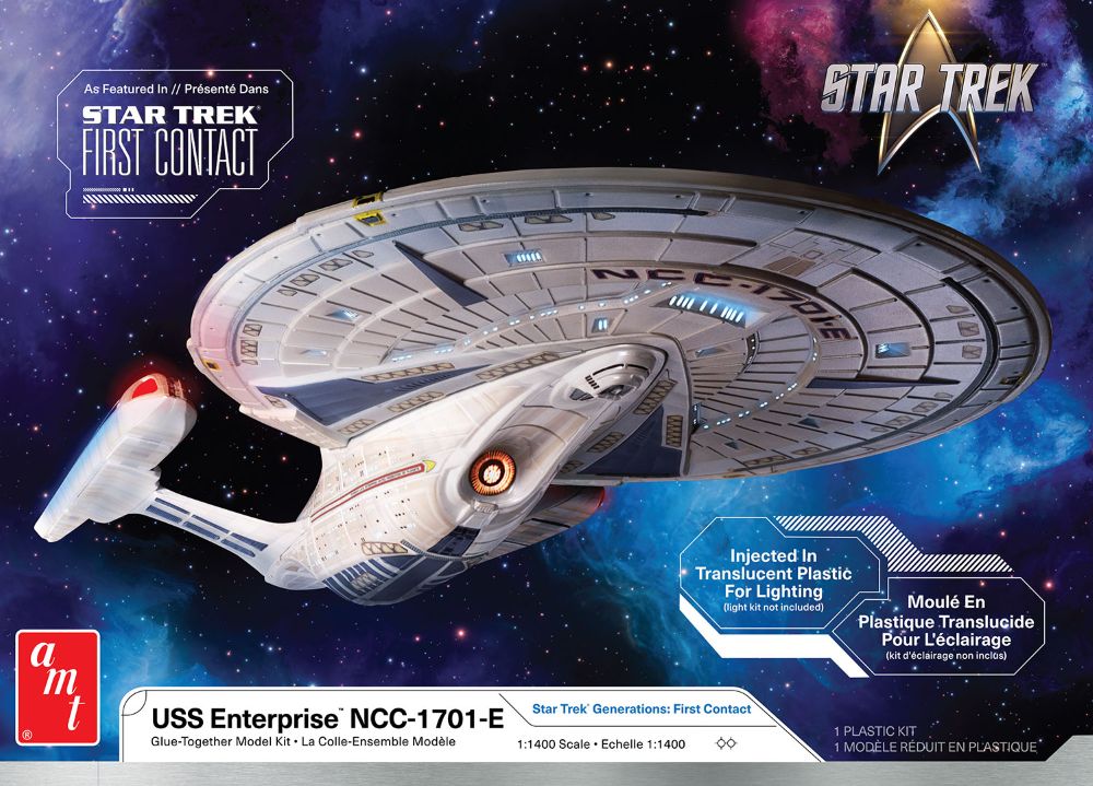 AMT 1405 1:1400 Star Trek U.S.S. Enterprise NCC-1701-E Translucent Plastic Kit