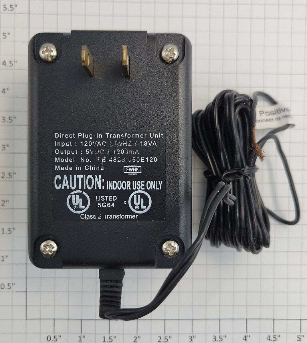 Acme FE4828050E120 Plug in Class 2-Transformer Input 120VAC Output 5VDC