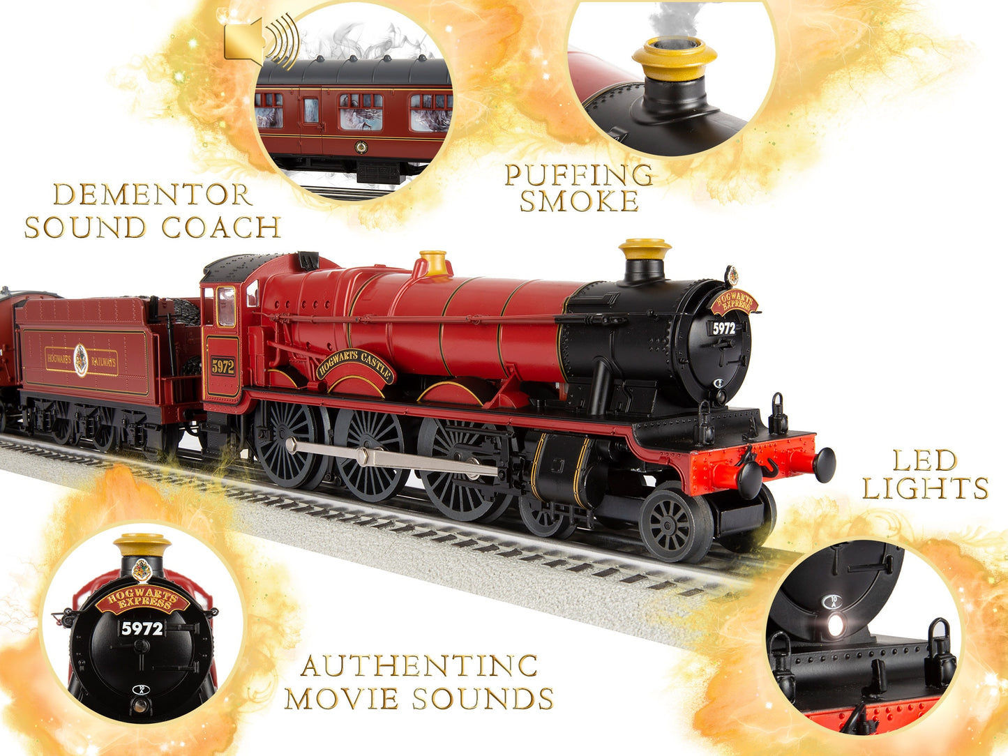 Lionel 2523140 O Hogwarts Express LionChief Set with BT 5.0 and Dementors Coach