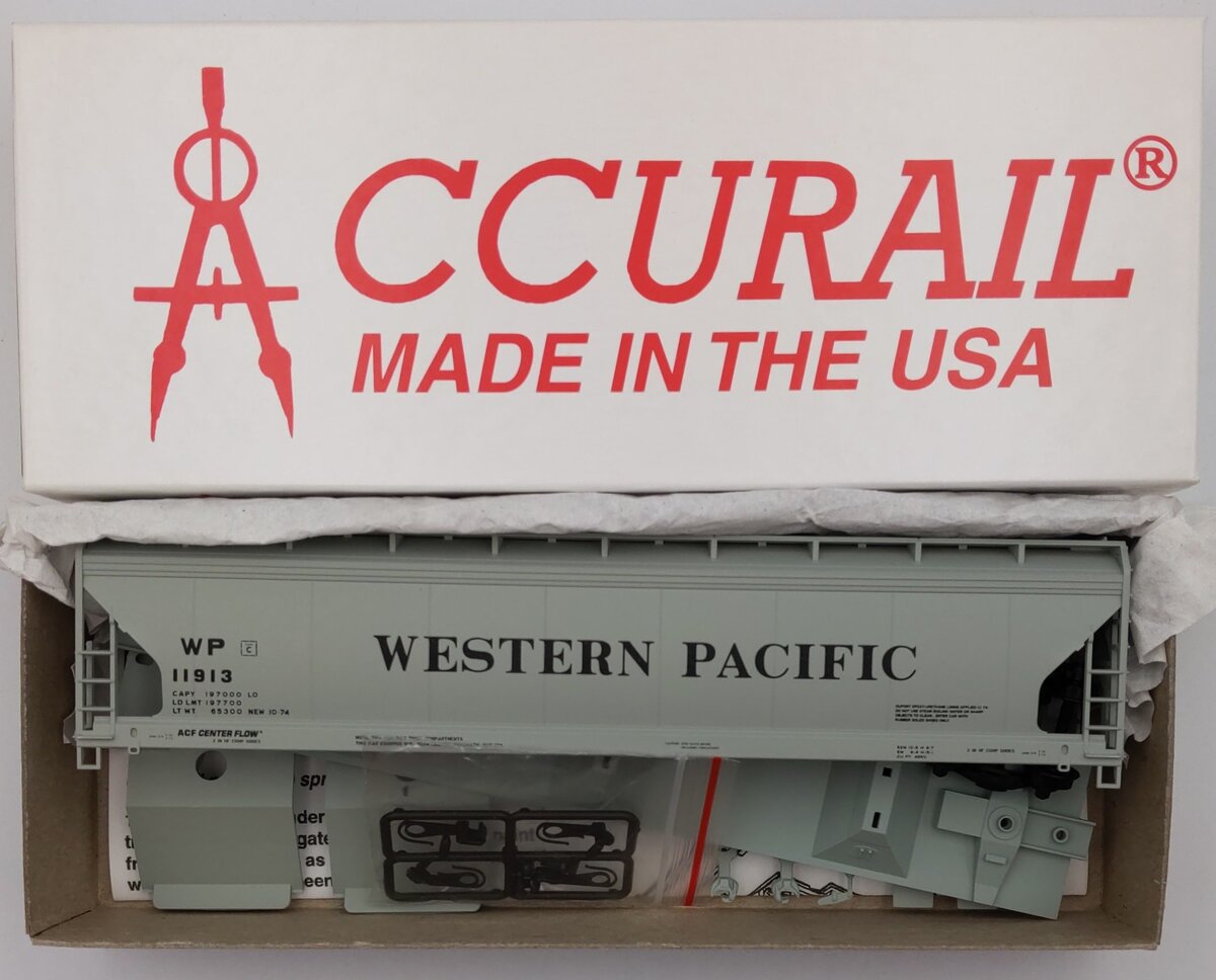 Accurail 22001 HO Western Pacific ACF 3-Bay Covered Hopper Kit