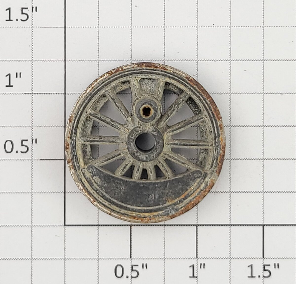 Lionel 227-44 B6 Center Geared Open Spoked Wheel with Nickel Rim
