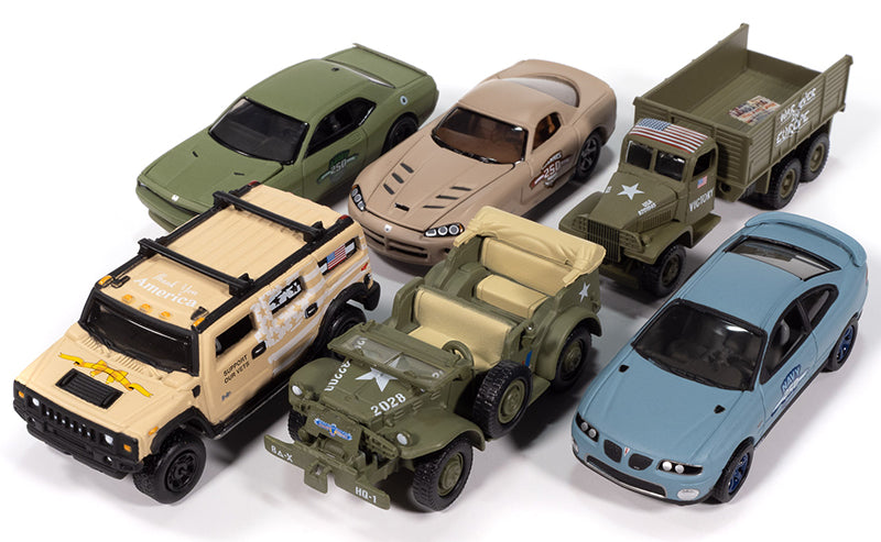 Johnny Lightning JLML012-B-CASE 1:64 2025 Release 1 B Diecast Models (Set of 6)