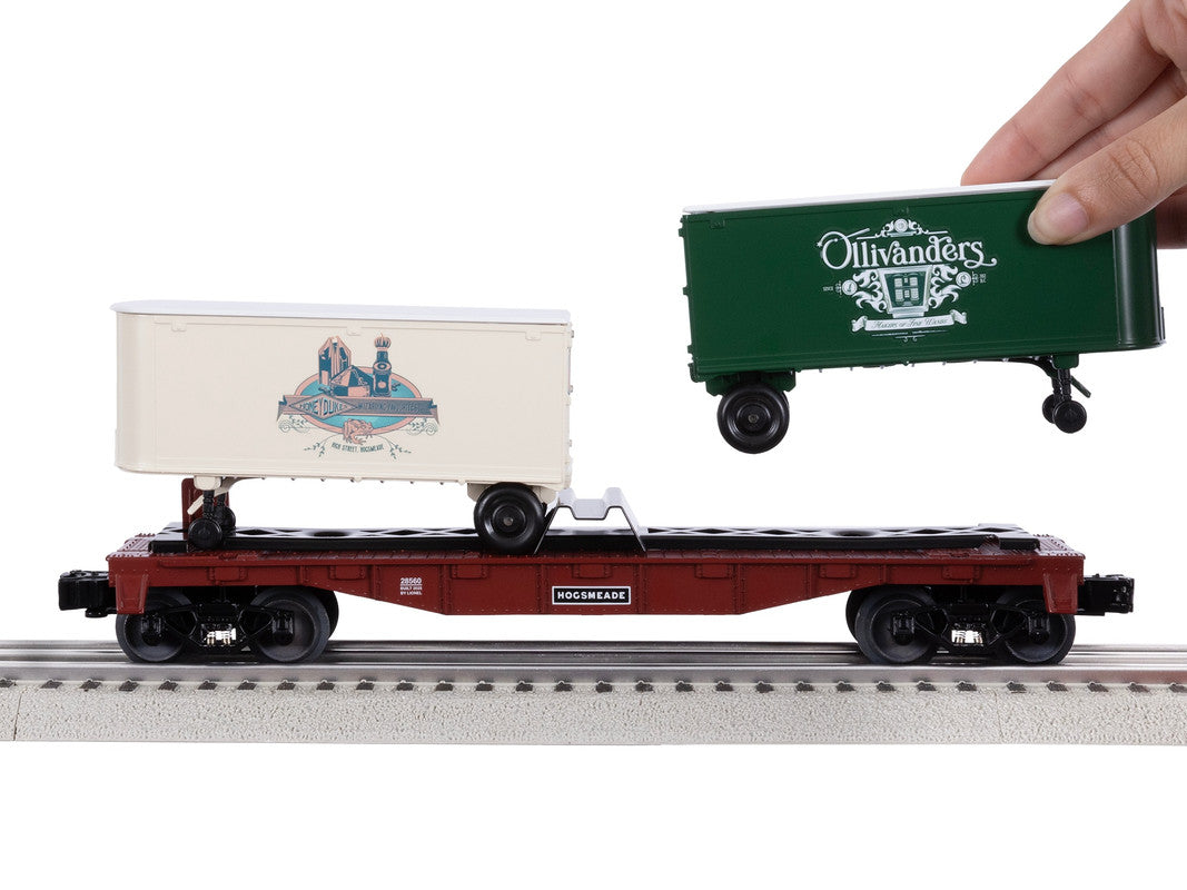 Lionel 2528560 O Harry Potter Hogsmeade Flatcar with Piggyback Trailer