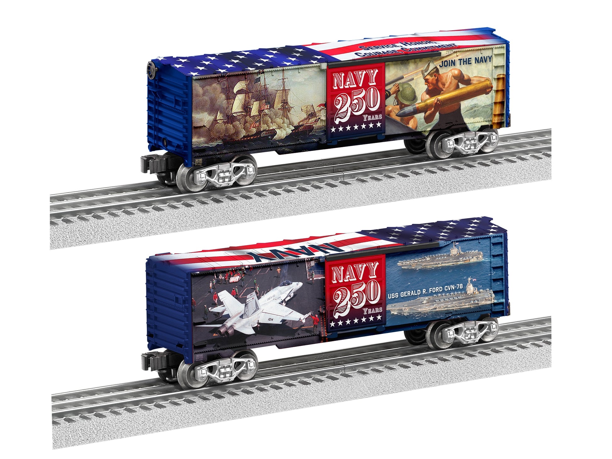 Lionel 2538160 O US NAVY 250th Anniversary Boxcar