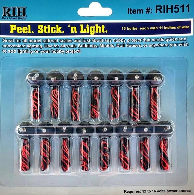 Rock Island Hobby 511 N Peel Stick 'n Light Bulb (Pack of 15)