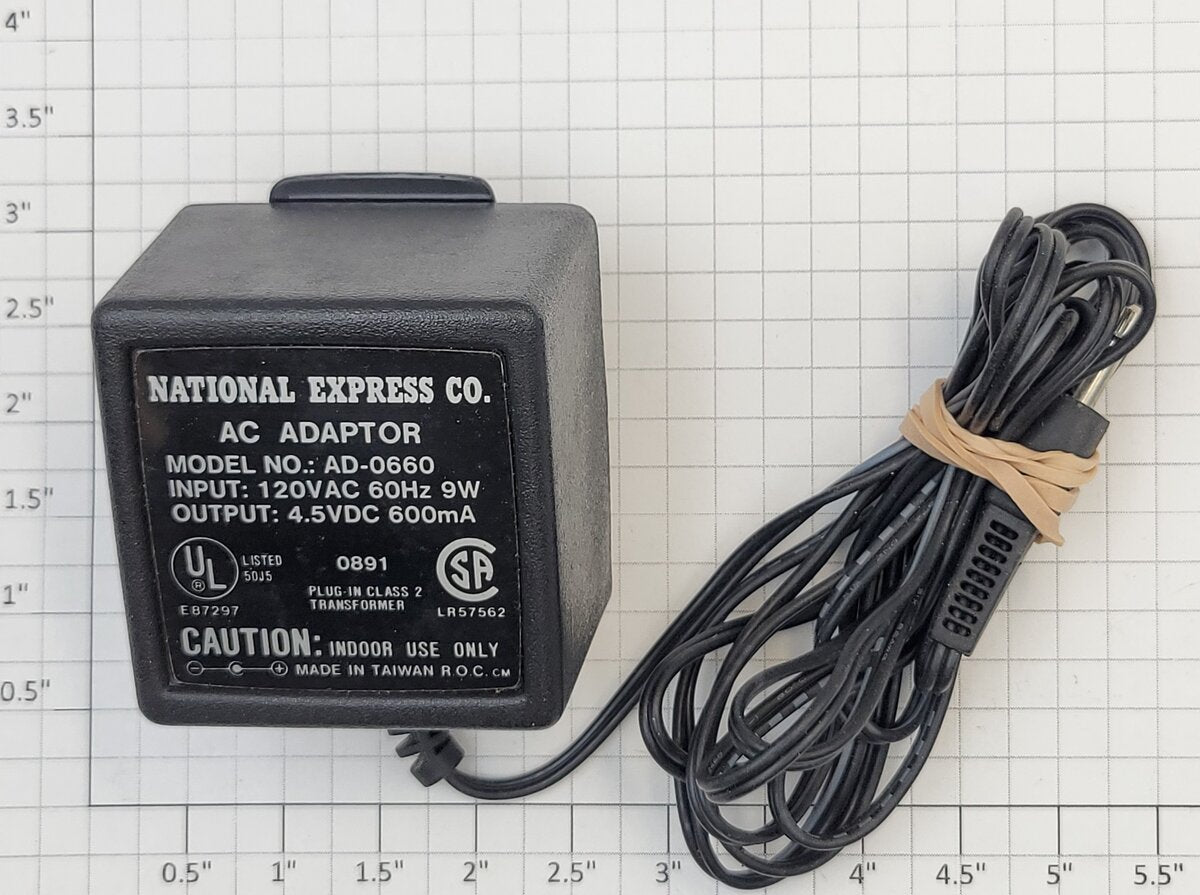 Acme AD-0660 AC Adaptor Input  120VAC Output 4.5VDC 600mA Power Pack