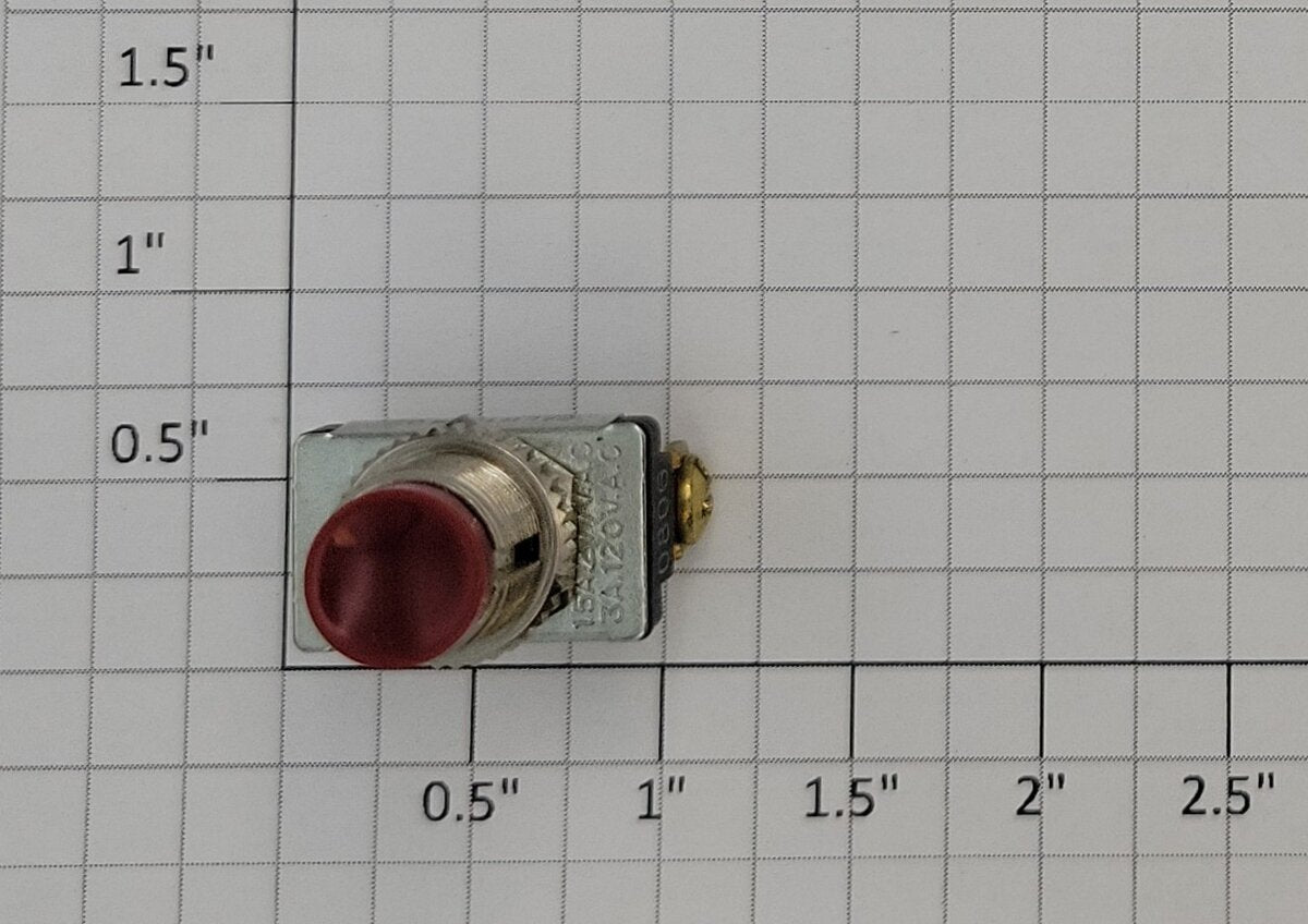 Gardner Bender E60272 3 Amps 120 Volt Push Button Momentary Switch w/ Red Cap