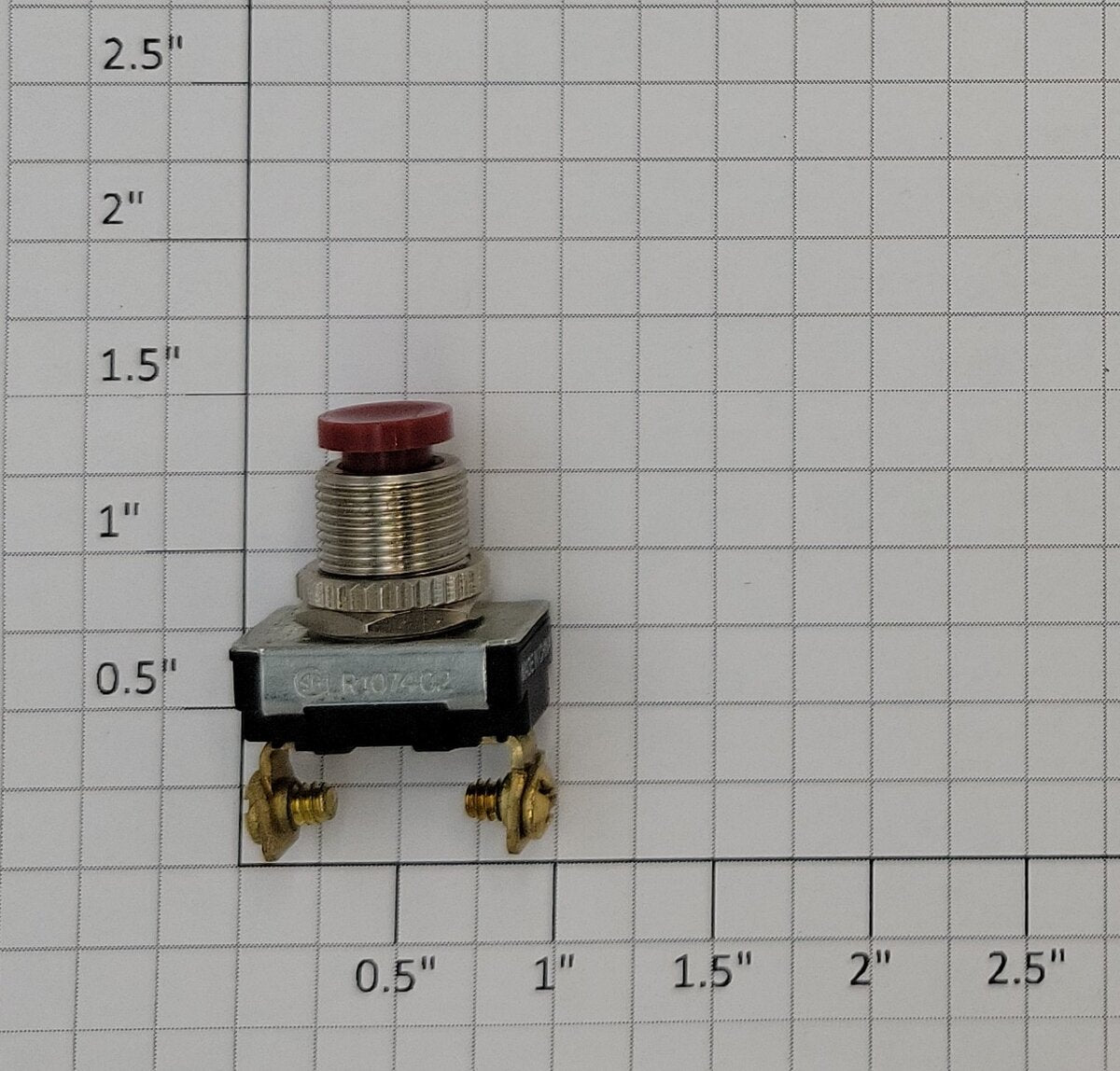 Gardner Bender E60272 3 Amps 120 Volt Push Button Momentary Switch w/ Red Cap