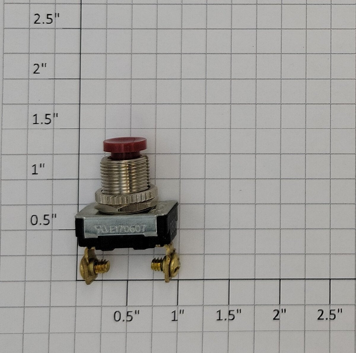 Gardner Bender E60272 3 Amps 120 Volt Push Button Momentary Switch w/ Red Cap