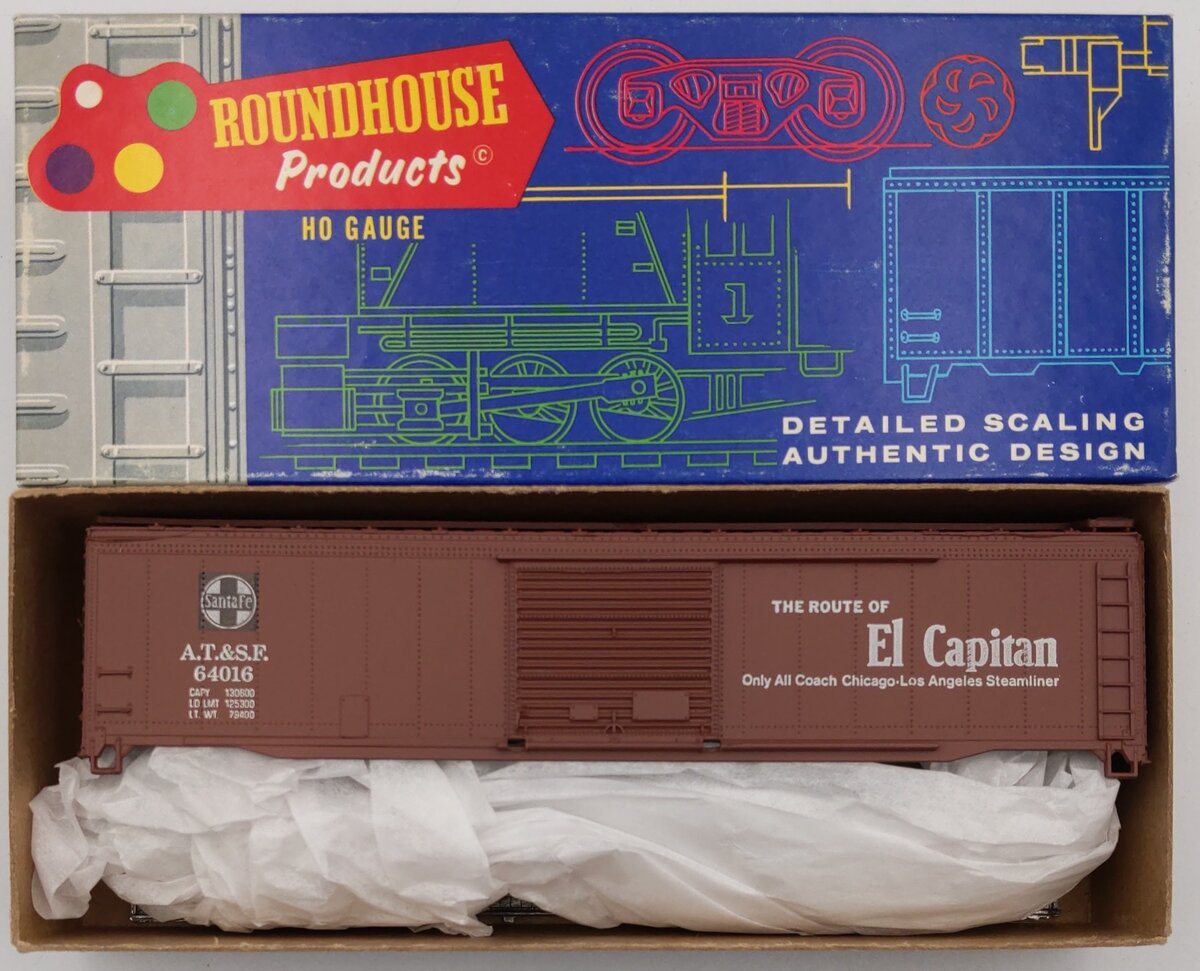 Roundhouse 1213 HO Santa Fe El Capitan 50' Boxcar Kit