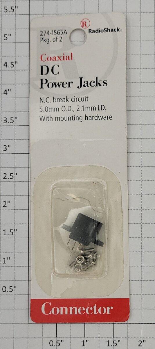 Radio Shack 274-1565A DC Power Jacks (Pack of 2)