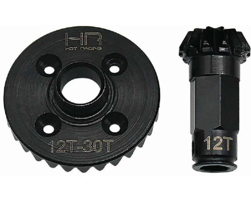 Hot Racing GRM9302R GROM 30/12T Steel Helical Diff Ring/Pinion Rear Gear Set