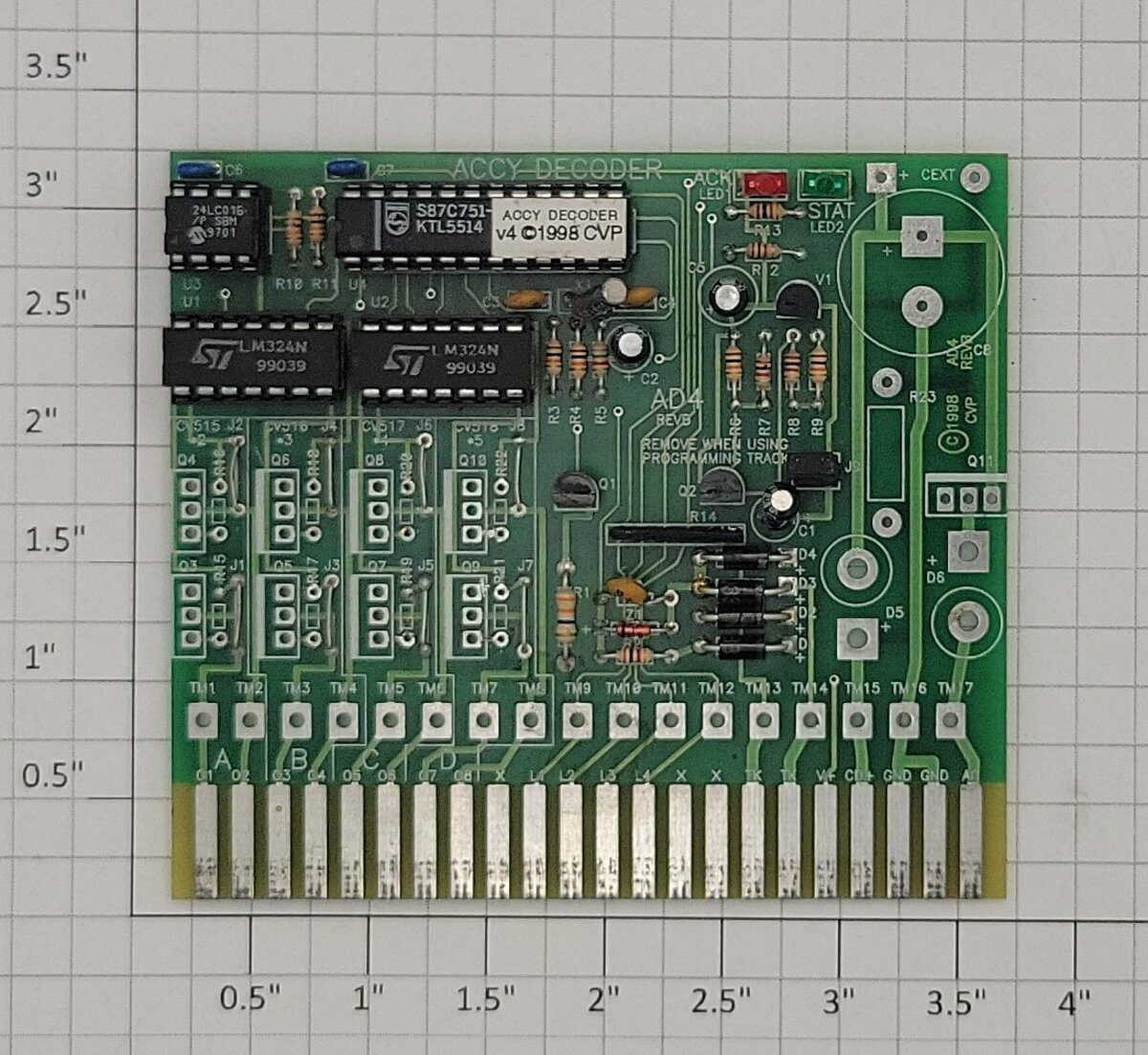 Acme AD4X Digital Accessory Decoder PCB Circuit Board