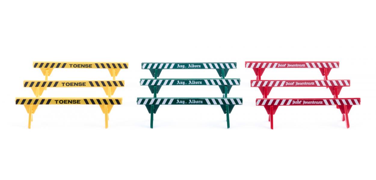 Wiking 001833 HO Blocking Barriers (Set of 9)