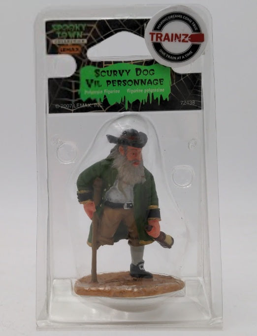 Lemax 72438 Spooky Town 1 Legged Pirate Scurvy Dog Polyresin Figure