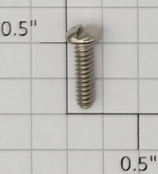 American Flyer S-16-F #6-32 x 1/2" Nickel Plated Round Head Slotted Screw