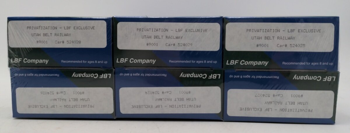LBF 9001 HO Utah Belt Railway Hopper/Gondola Privatization Exclusive (Set of 6)