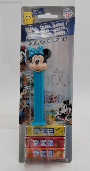 PEZ 330782E Blue Minnie Mouse Candy & Dispenser Disney 100